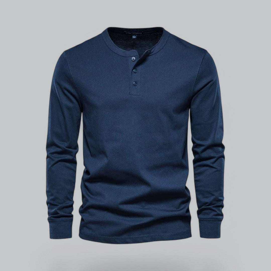 NOVA | Men's Comfortable Cotton Henley – Everyday Wear

