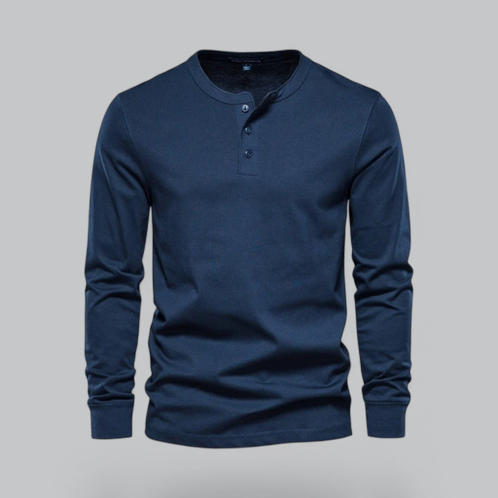 NOVA | Men's Comfortable Cotton Henley – Everyday Wear

