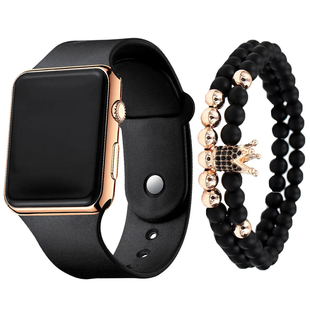NOVA | Men's Digital LED Watch – Minimalist Silicone Strap

