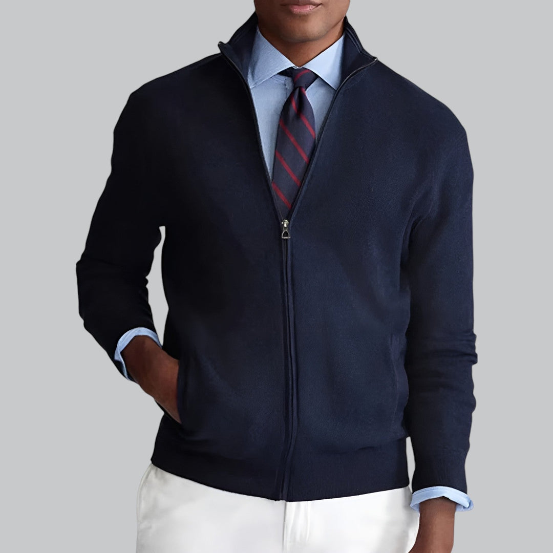 NOVA | Men's Knitted Zipper Cardigan with Premium Cotton
