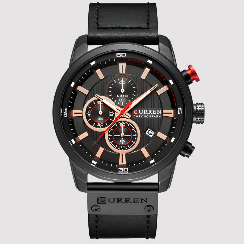 NOVA | Men's Leather Chronograph Quartz Wristwatch

