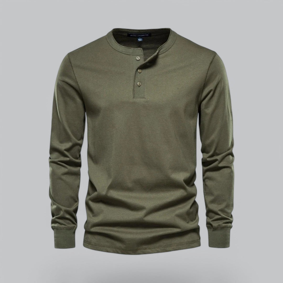 NOVA | Men's Lightweight Long Sleeve Henley Shirt

