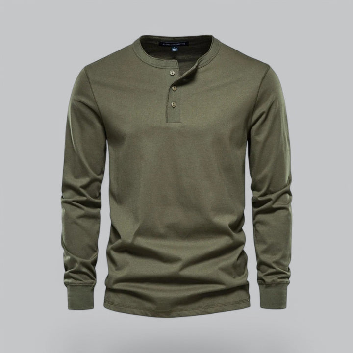 NOVA | Men's Lightweight Long Sleeve Henley Shirt

