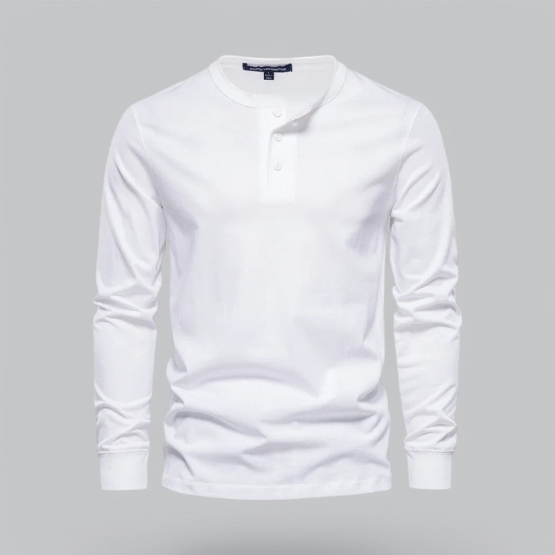 NOVA | Men's Premium Henley Shirt – Soft & Breathable

