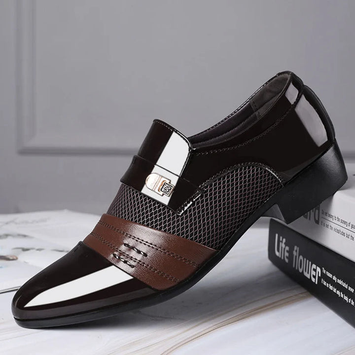 NOVA | Men's Premium Leather Slip-On Shoes – Durable & Chic

