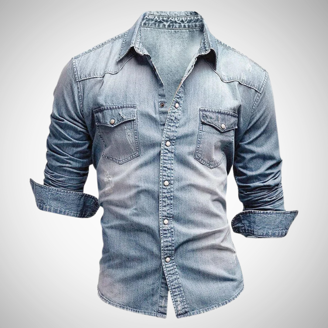 NOVA | Men's Relaxed-Fit Denim Shirt

