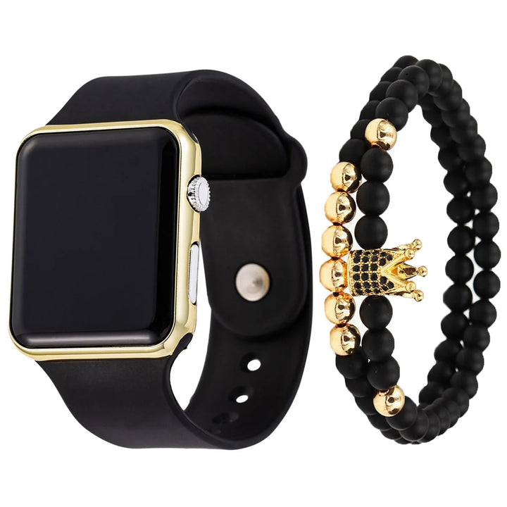 NOVA | Men's Silicone Band LED Watch – Modern Minimalist Style

