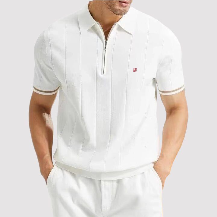 NOVA | Men's Smart Casual Zipper Polo Shirt
