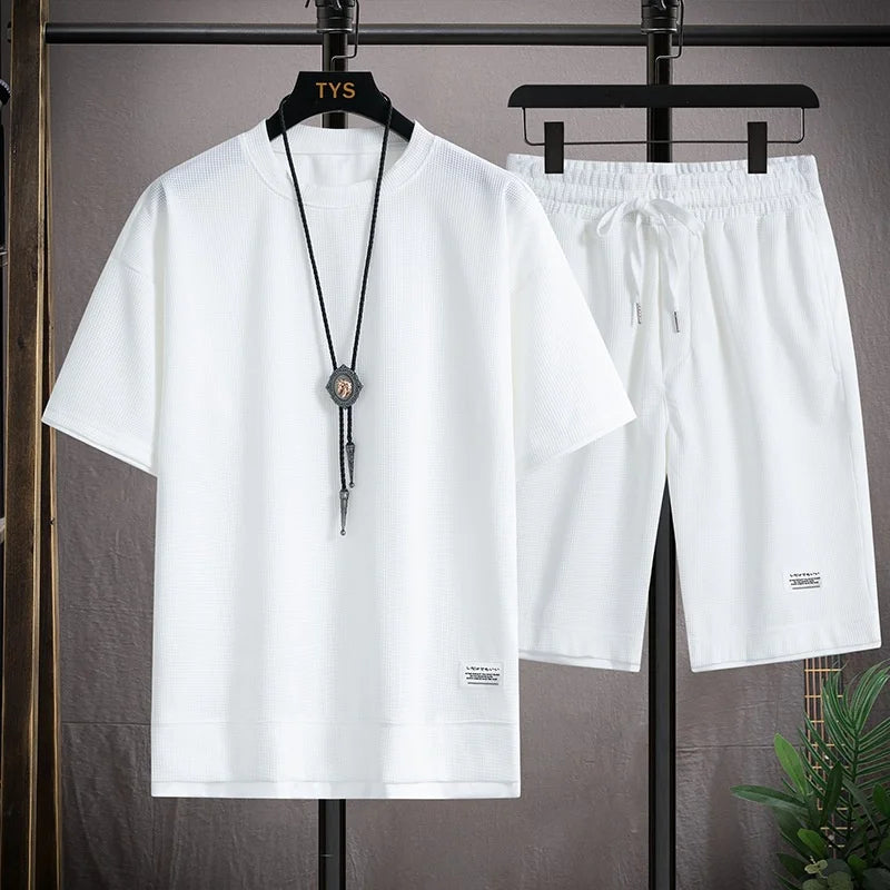 NOVA Men's Soft Cotton Summer Outfit – T-Shirt & Shorts

