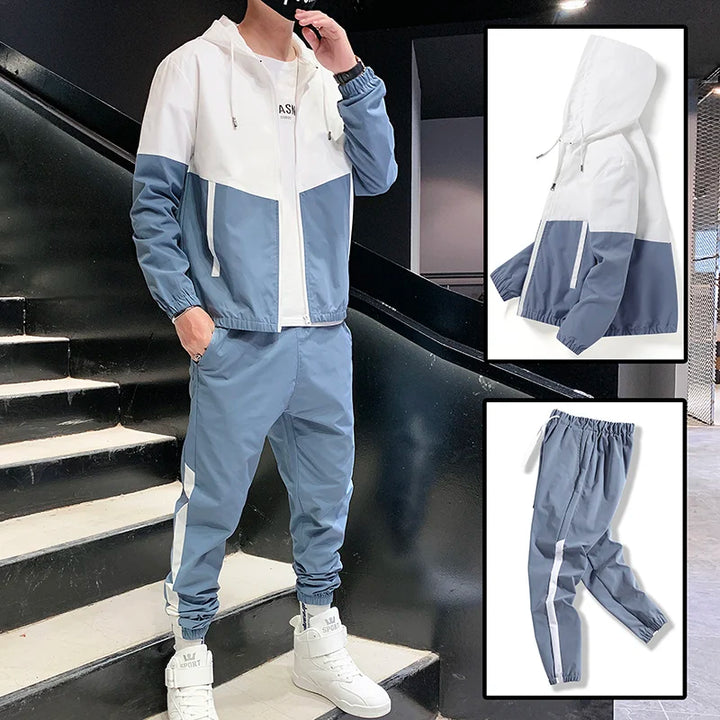 NOVA | Men's Sporty Full-Zip Tracksuit – Casual & Functional

