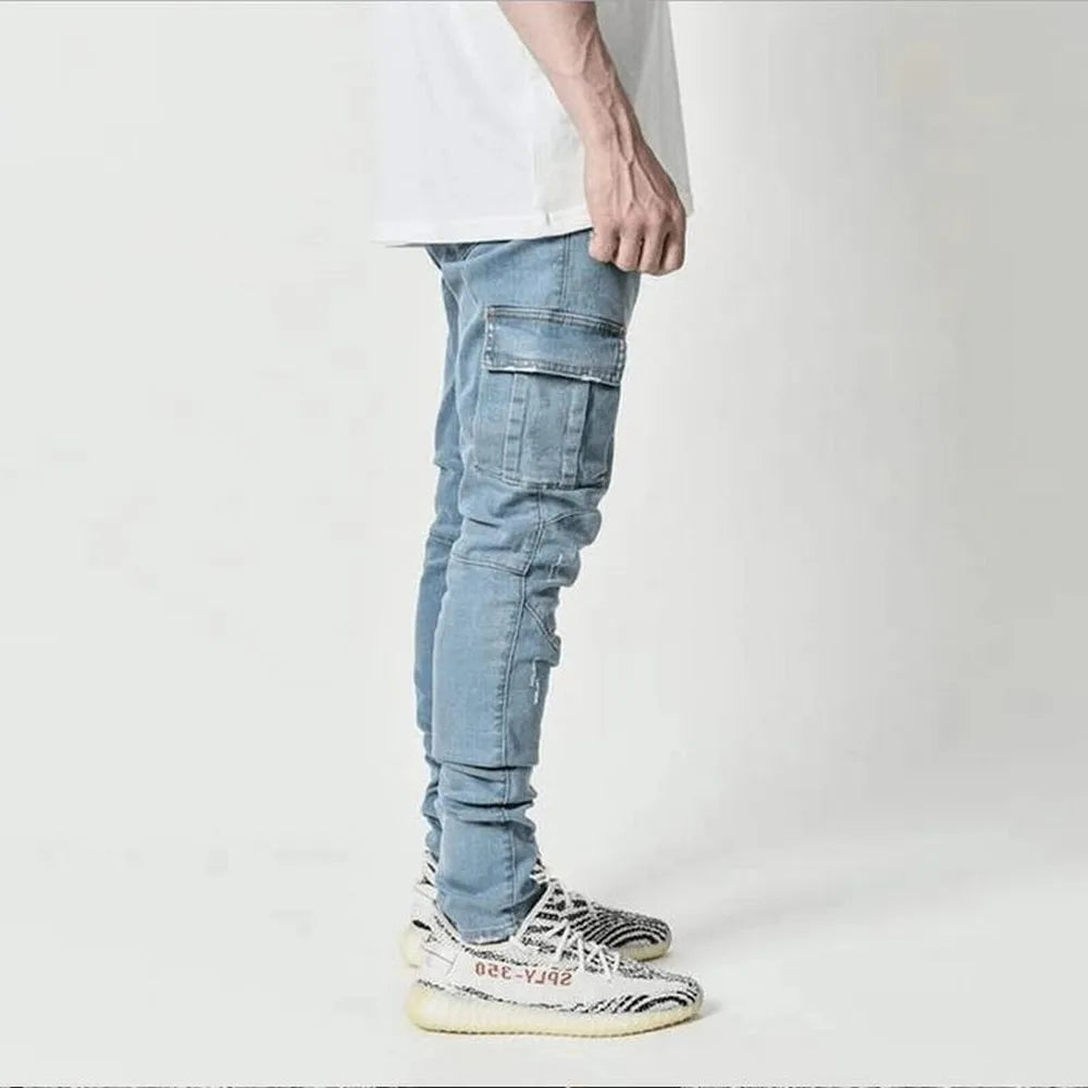 NOVA | Men's Stretch Slim Cargo Jeans for Everyday Wear


