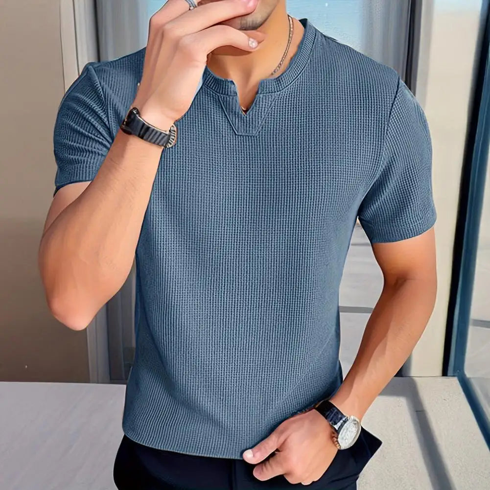 NOVA | Men's V-Neck Slim Fit Short Sleeve Tee

