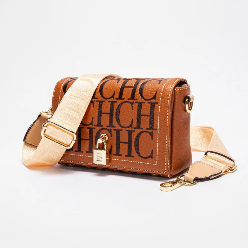 NOVA | Monogram PU Leather Shoulder & Crossbody Bag
