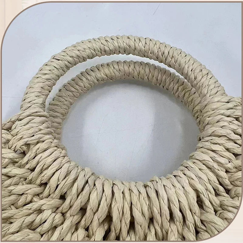 NOVA | Natural Straw Beach Bag – Handwoven Summer Tote

