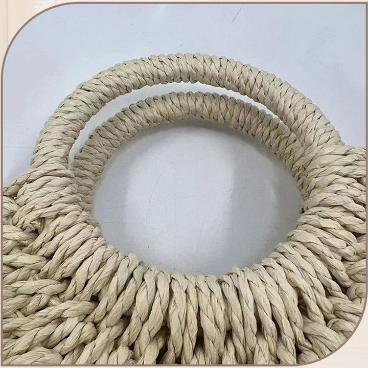 NOVA | Natural Straw Beach Bag – Handwoven Summer Tote

