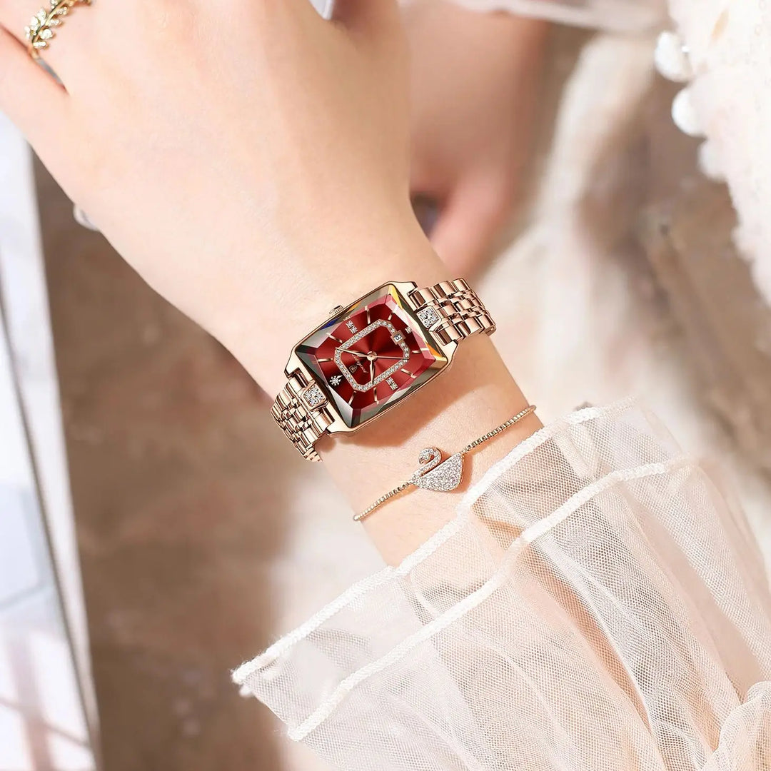 NOVA | Women's Rectangular Steel Quartz Watch

