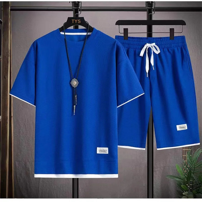 NOVA Relaxed Fit Men's T-Shirt and Shorts Set – Warm Weather Wear

