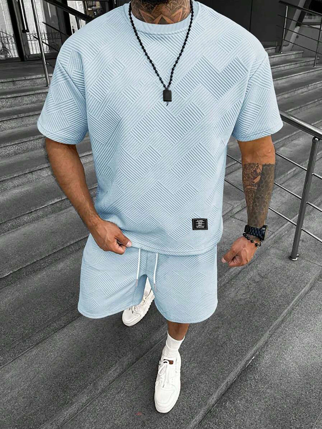NOVA | Relaxed Fit T-Shirt and Shorts Set for Men

