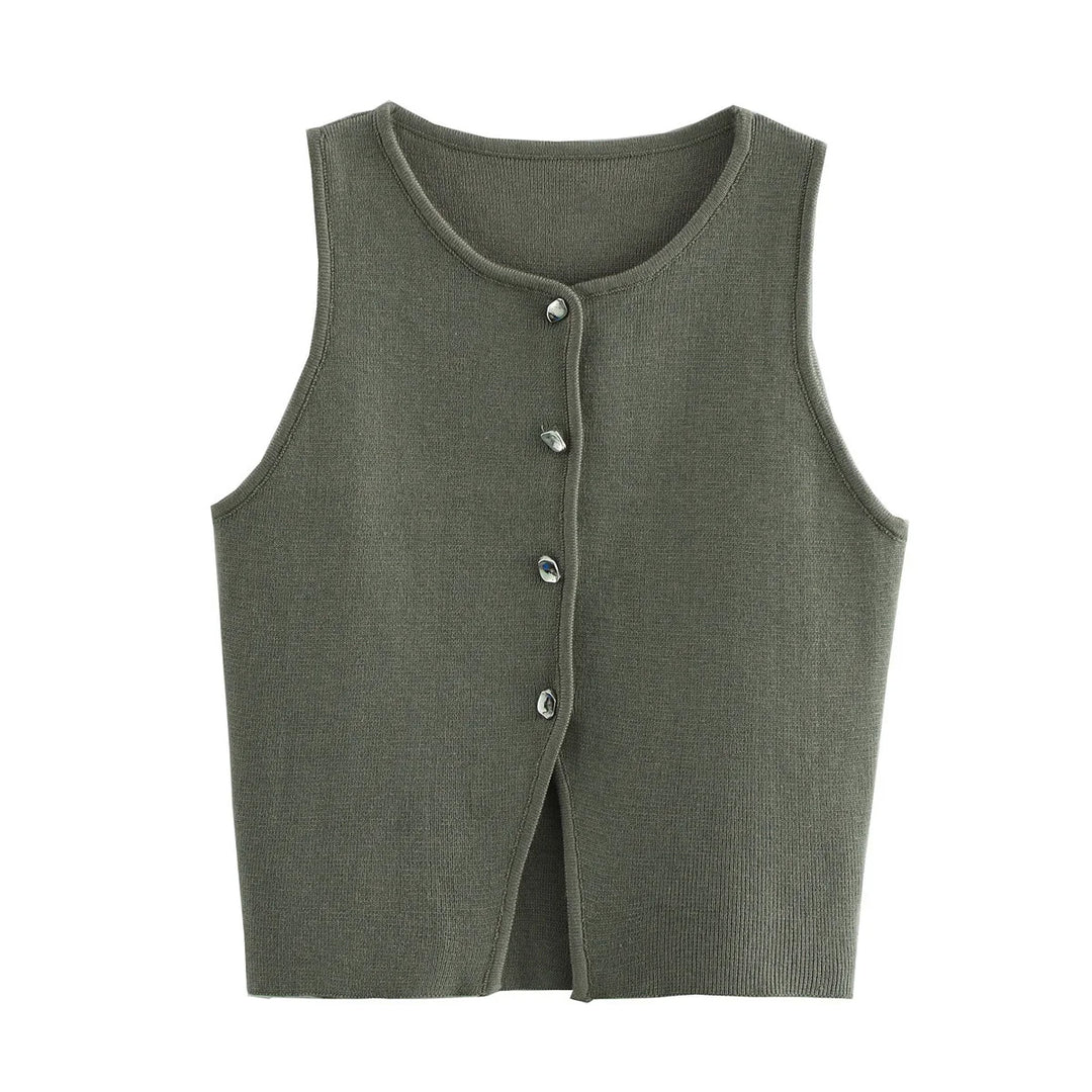 NOVA | Soft and Cozy Knitted Sleeveless Top
