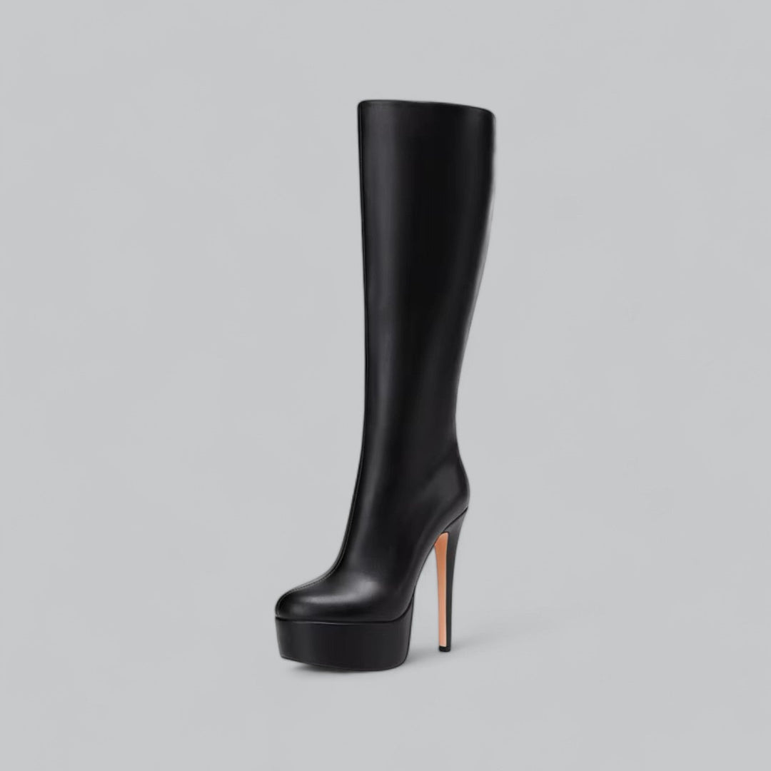 NOVA | Stylish Women's High Knee Leather Boots