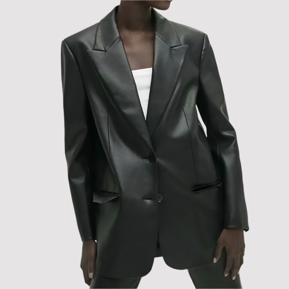 NOVA | Stylish Women's Leather Blazer Jacket
