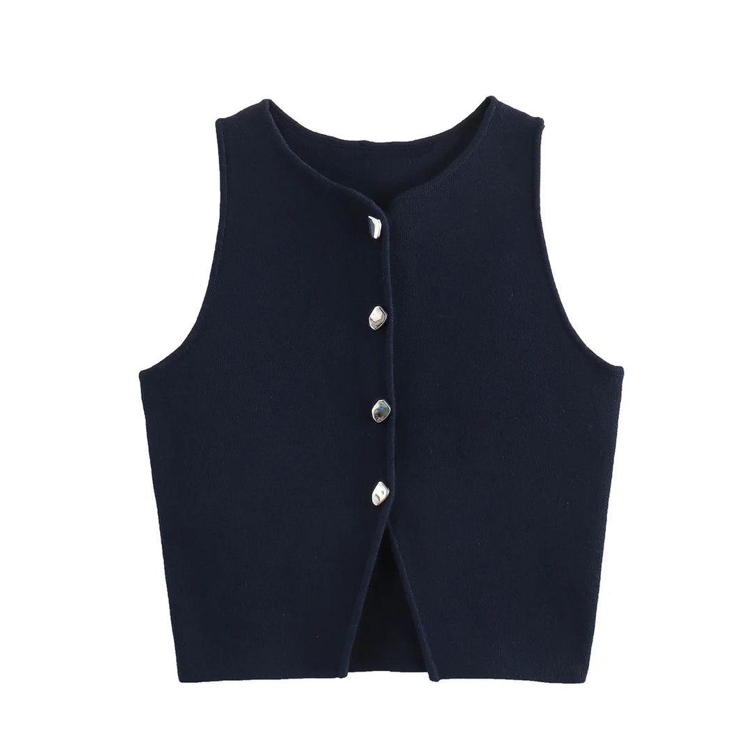 NOVA | Stylish Women's Sleeveless Button Top
