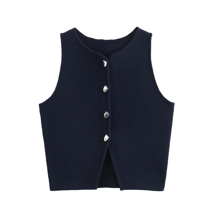 NOVA | Stylish Women's Sleeveless Button Top
