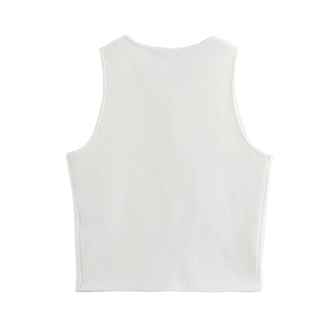 NOVA | Summer-Ready Knitted Tank with Buttons

