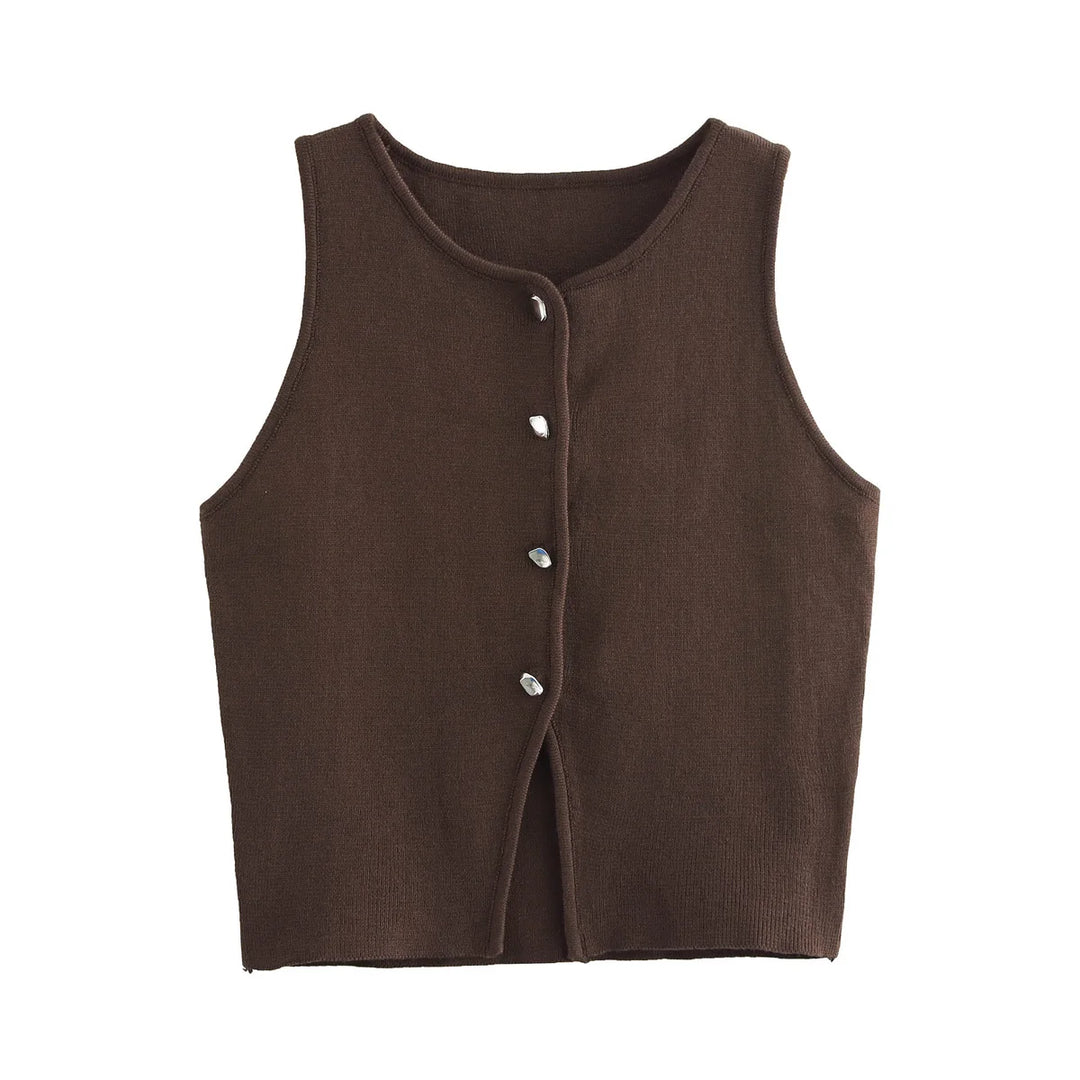 NOVA | Trendy Buttoned Knit Camisole
