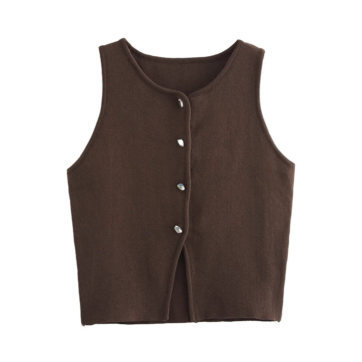 NOVA | Trendy Buttoned Knit Camisole
