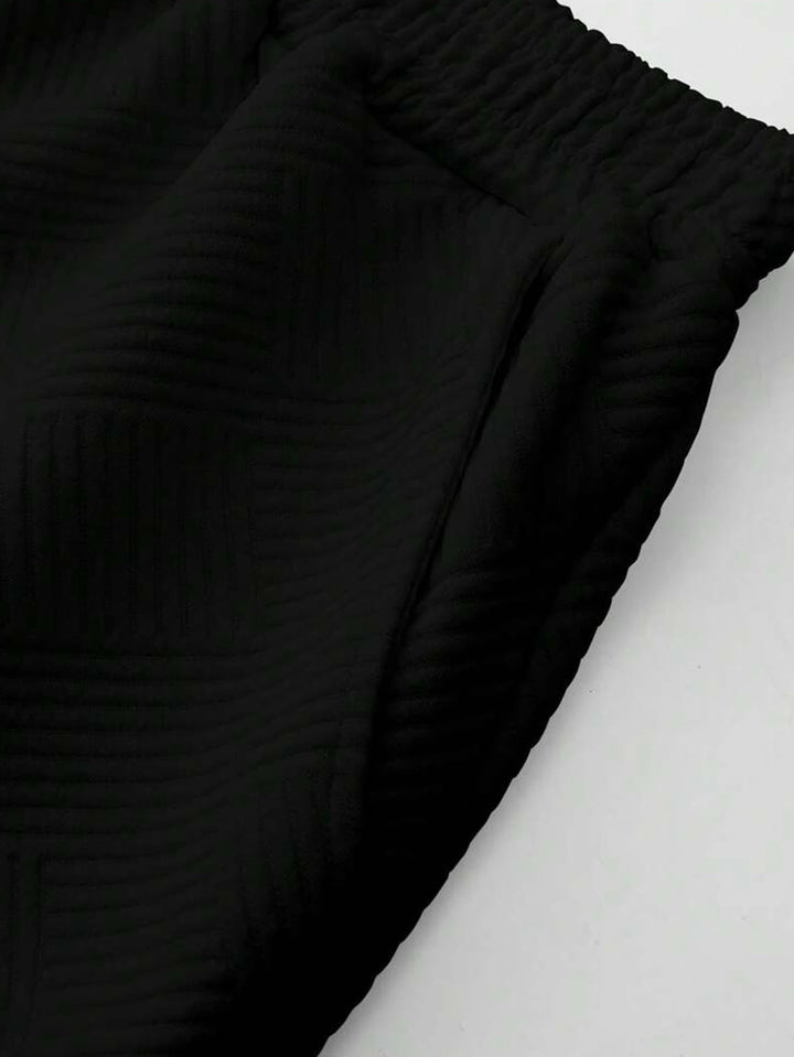 NOVA | Trendy Men's Knitwear Set with Patch Lettering

