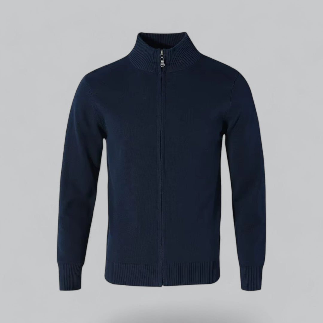 NOVA | Trendy Men's Zipper Cardigan with Cotton Knit
