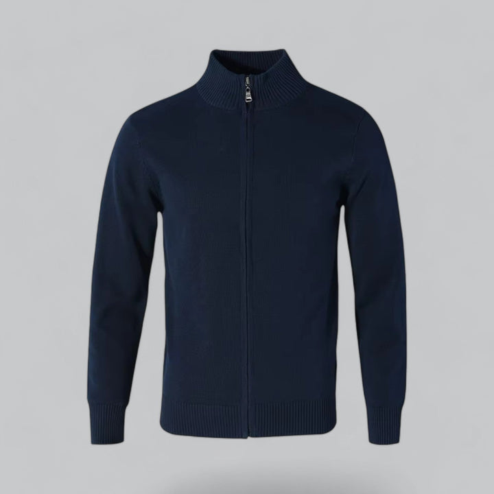 NOVA | Trendy Men's Zipper Cardigan with Cotton Knit
