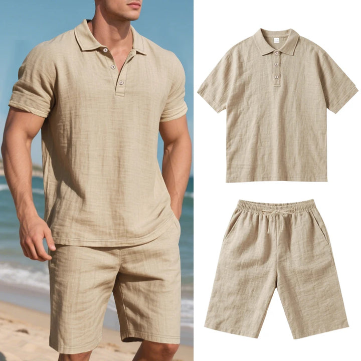 NOVA | Two-Piece Men's Cotton-Linen Set for Summer

