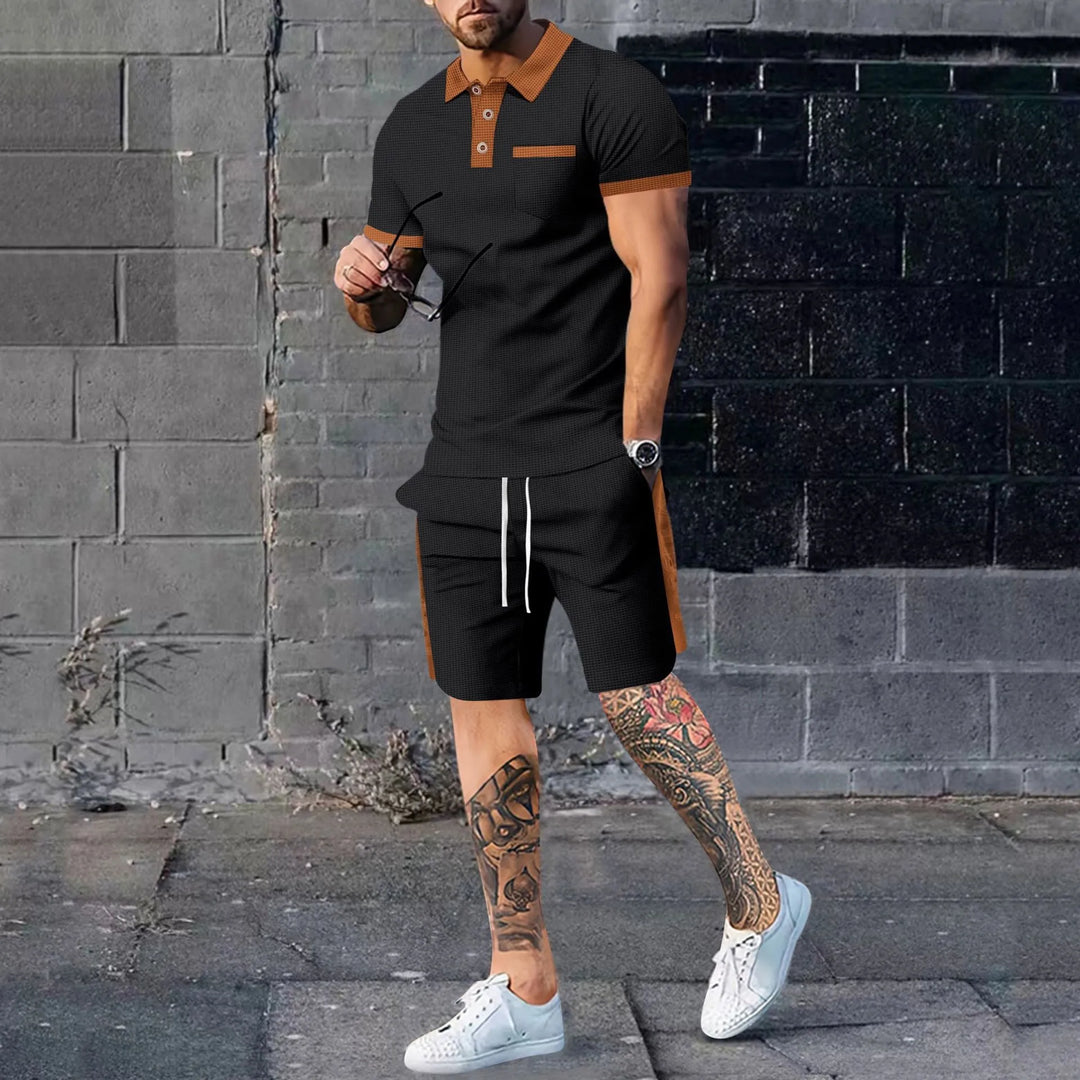 NOVA Two-Piece Polo and Shorts Set – Relaxed Fit Summer Wear

