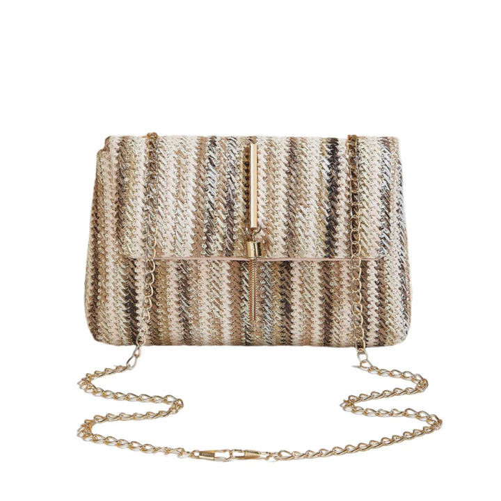 NOVA | Women's Boho Straw Mini Bag – Shoulder Strap Design

