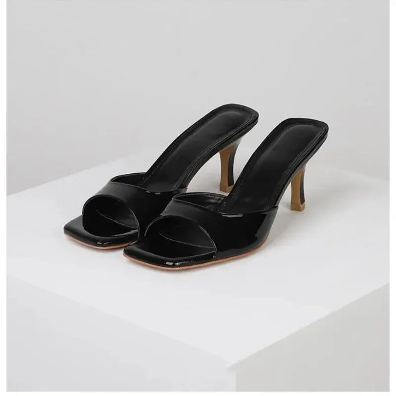 NOVA | Women's Elegant PU Heeled Sandals Front View


