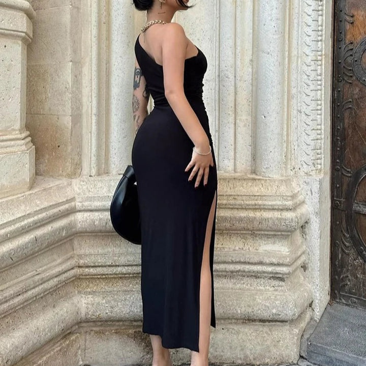 NOVA | Women's Fitted One-Shoulder Long Dress
