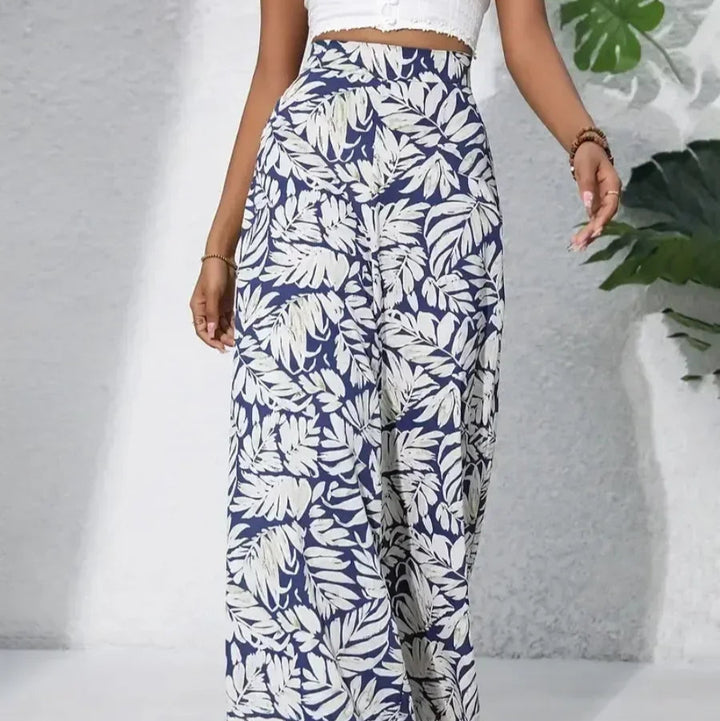 NOVA | Women’s Floral Chiffon Wide-Leg Pants – Lightweight & Breezy

