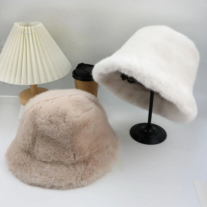 NOVA | Women's Fluffy Fur Winter Bucket Hat