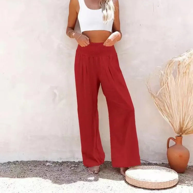 NOVA | Women's High-Waist Wide Leg Pleated Pants

