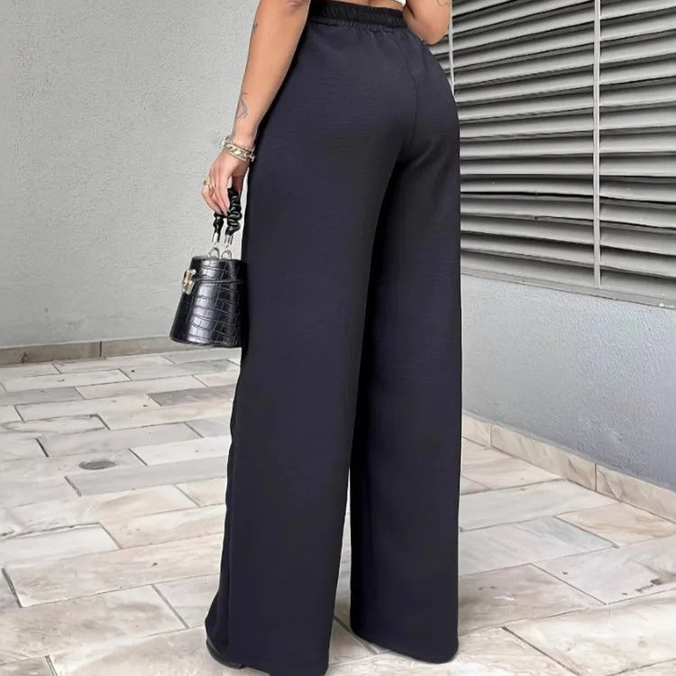 NOVA Women's Loose Fit Wide-Leg Pants – Chic and Versatile

