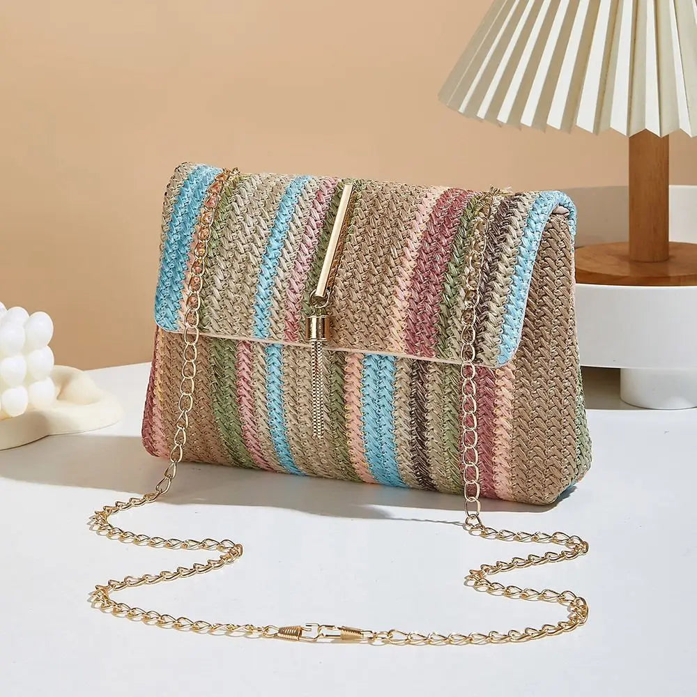NOVA | Women's Mini Straw Shoulder Bag – Summer Essential

