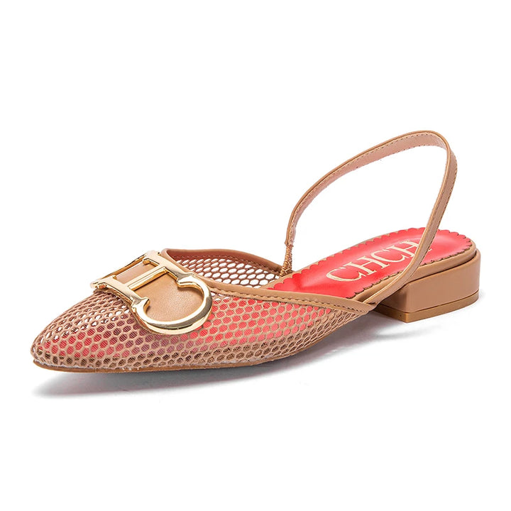 NOVA | Women’s Pointed Slip-On Flat Sandals – Modern Look

