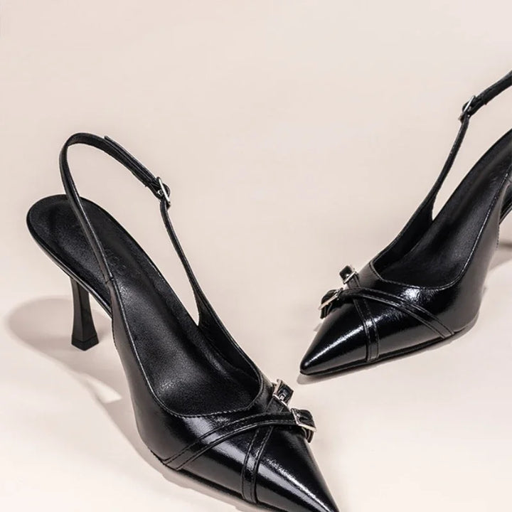 NOVA | Women's pointed toe slingback pumps in black

