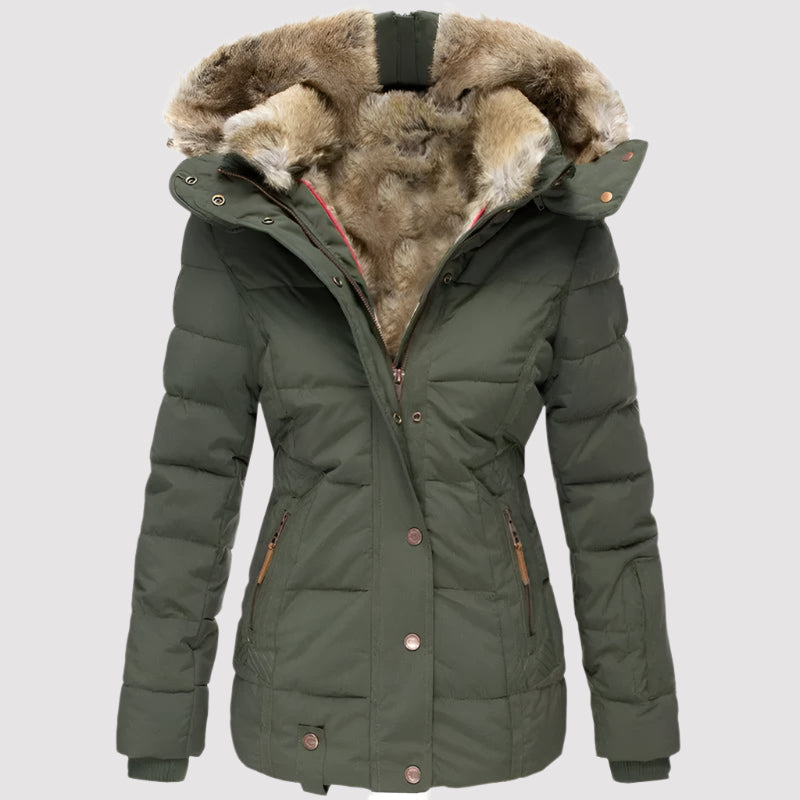Nova | Cozy Women's Fur-Lined Hooded Parka for Winter
