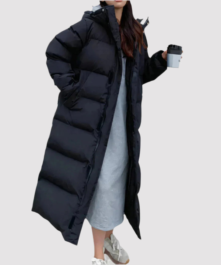 Nova | Elegant Women's Long Hooded Parka
