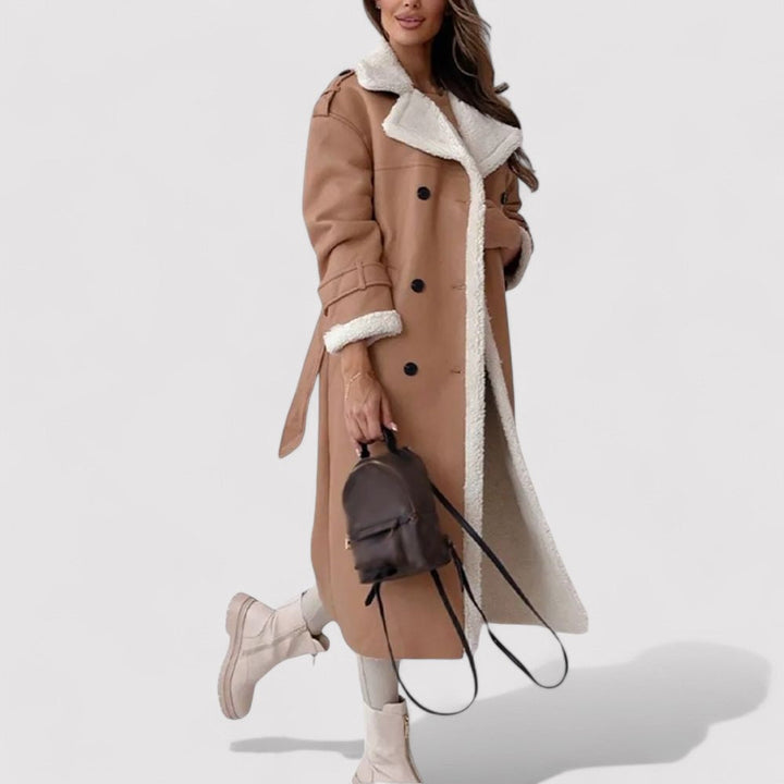 Nova | Elegant Women's Long Wool Coat
