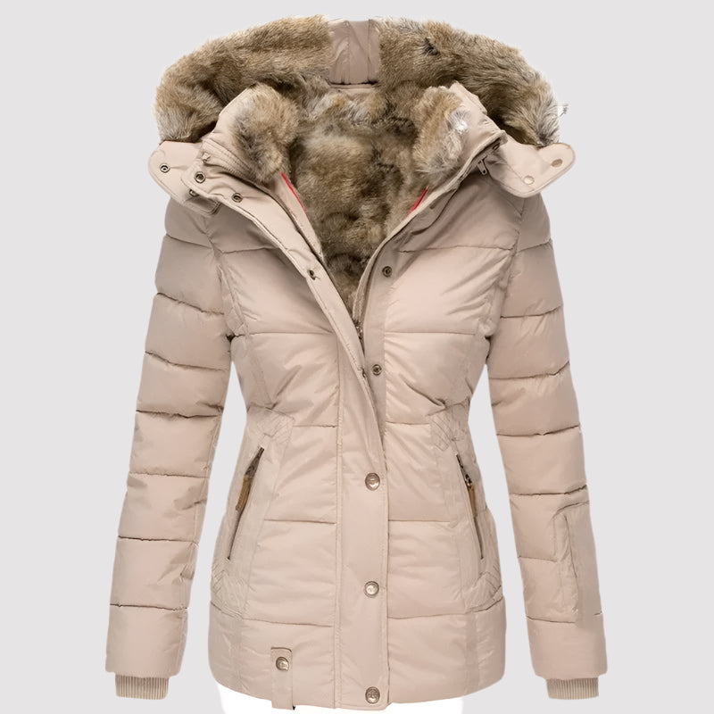 Nova | Trendy Women's Fur-Lined Parka with Hood
