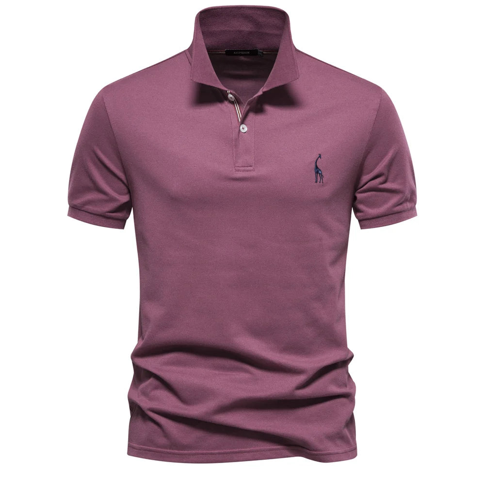 Nova breathable cotton polo shirt for men with embroidery

